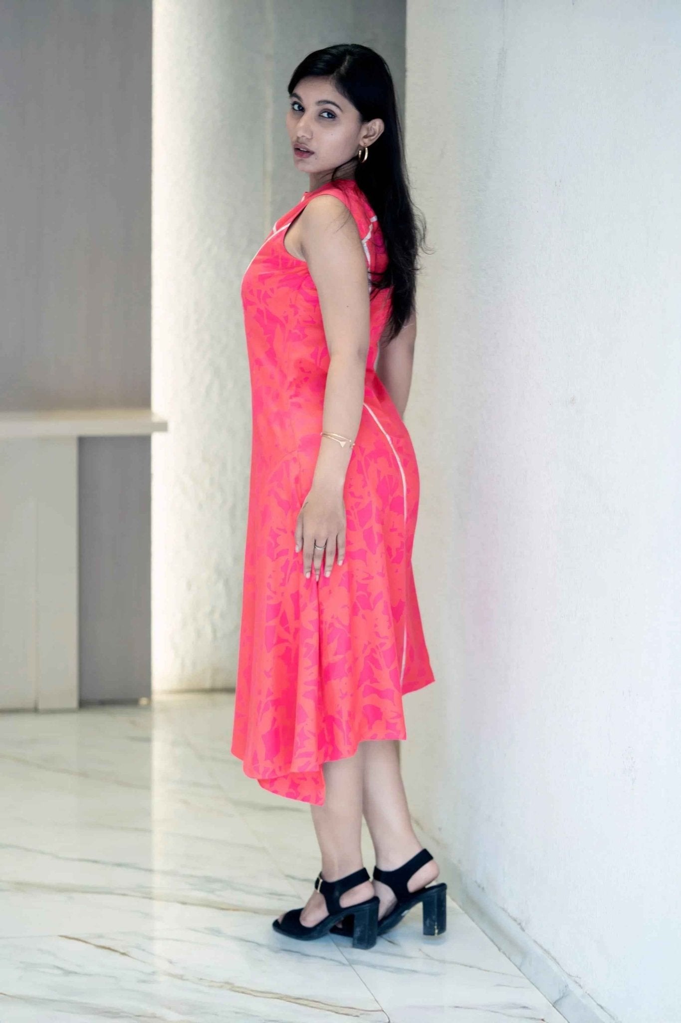 Pink Bloom A - Line Dress – Effortless Style from Desk to Dinner